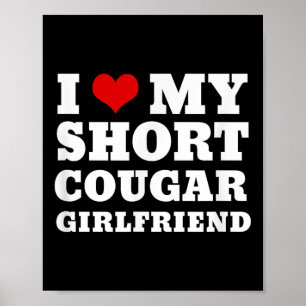 Póster Amar a mi novia Cougar Corta, Corazón Mi Cougar