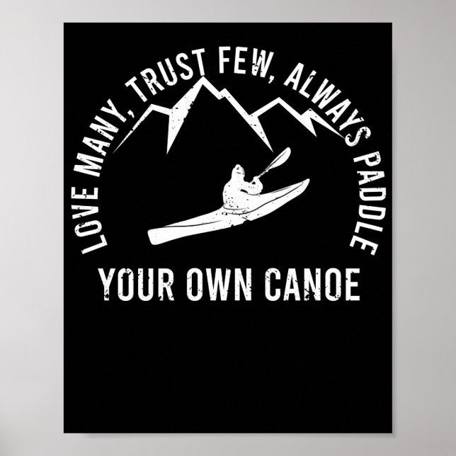 Póster Amar a muchos pocos confía en que siempre remar tu (Frente)