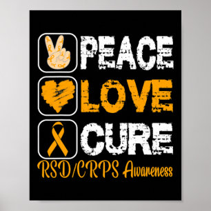 PÓSTER AMAR A PEACE CURE RSD CRPS CONCIENCIACIÓN
