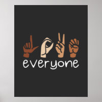 Amar a todos el lenguaje de Rótulo Melanin ASL