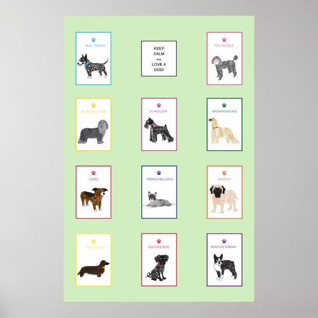 Póster Amar a un Poster de perro (Frente)