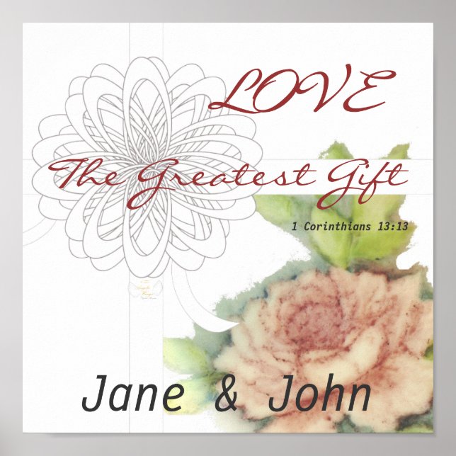 Póster Amar al mejor Poster-Personalizar de regalo (Frente)