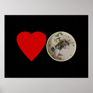 Póster Amar el curry verde tailandés... Comida callejera