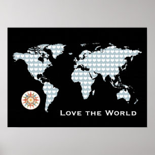 Póster Amar el mapa del mundo