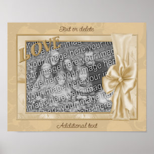 Póster Amar el marco de paro satinado crea tu propia foto