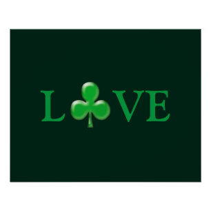 Póster Amar el oscuro Día del Champán Verde Shamrock St