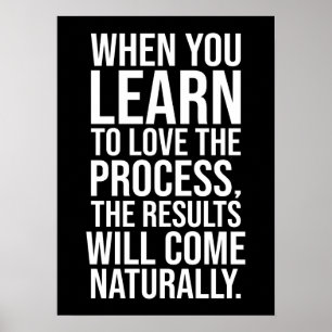 Póster Amar el proceso - Éxito Molestar a Gimnasio Motiva