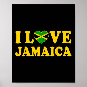 Póster Amar Jamaica Corazón Orgulloso Jamaica Independenc