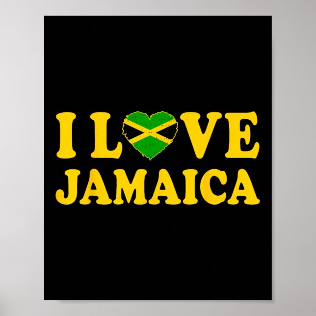 Póster Amar Jamaica Corazón Orgulloso Jamaica Independenc (Frente)
