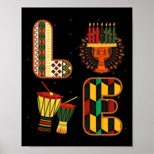 Póster Amar Kwanzaa Siete Principios De Kwanzaa Feliz Kwa