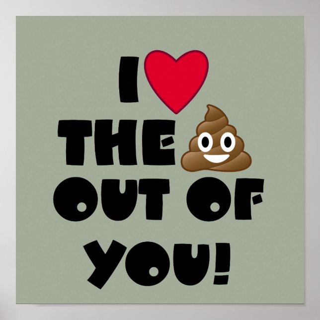 Póster Amar La Emoji De La Caca (Frente)
