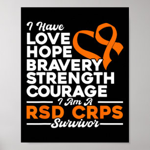 Póster Amar La Esperanza Valiente Fuerza Rsd Crps Concien