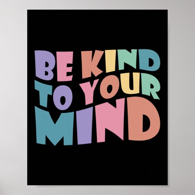 Póster Amar La Salud Mental De Su Mente Para Ser Amables  (Frente)