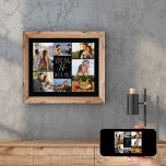 Póster Amar la vida con tu Collage de fotos 7 | Negro<br><div class="desc">Crea tu propio collage de fotos único con 7 de tus fotos favoritas. La plantilla de fotos está preparada para que añadas tus imágenes, trabajando en el sentido de las agujas del reloj desde la parte superior izquierda. El texto dice "amando la vida contigo" en un elegante guión escrito a...</div>