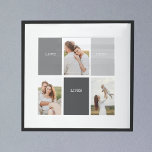 Póster Amar las vidas aquí | El regalo de la familia de t<br><div class="desc">Presentando un cálido y personalizado regalo que celebra la esencia de la familia, con un hermoso marco gris adornado con una conmovedora cita de "Love Lives Here" y tres preciadas fotos. Cada vez que el destinatario vea este notable regalo, su corazón se llenará de recuerdos cariñosos y una profunda apreciación...</div>