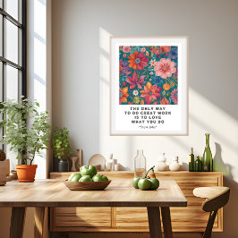 Póster Amar lo que haces sabiduría Poster motivacional