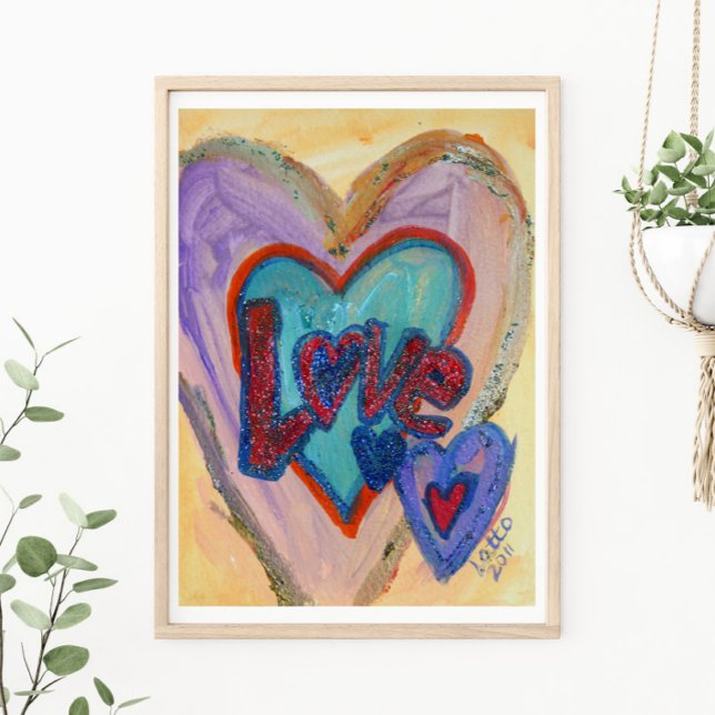 Póster Amar los corazones familiares pintando Poster de a (Subido por el creador)