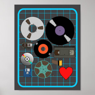 Póster Amar los medios físicos
