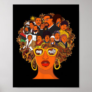 Póster Amar Mis Raíces Atrás Poderoso Mes De Historia Neg