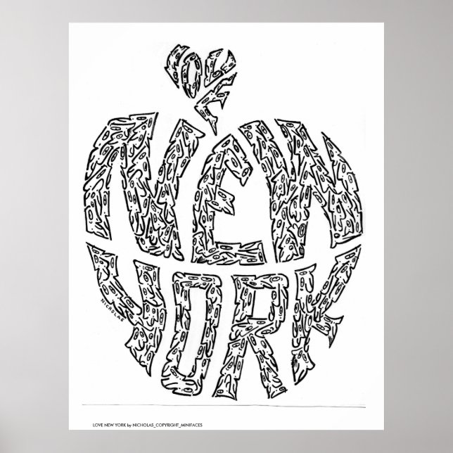 Póster AMAR NUEVA YORK por NICHOLAS_COPYRIGHT_MIN... (Frente)