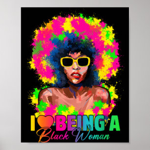 Póster Amar ser una mujer negra divertida historia de muj