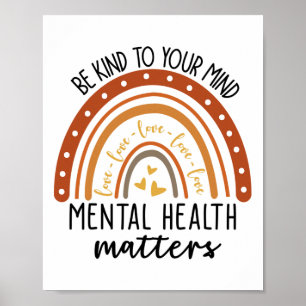 Póster Amar Su Mente Leopardo Arcoiris Salud Mental Pr