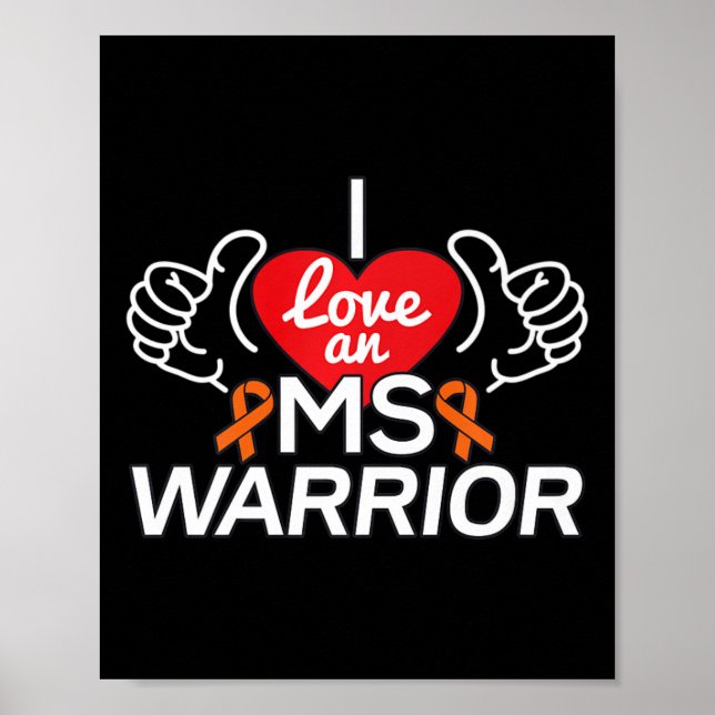 Póster Amar Una Esclerosis Múltiple Señora Warrior (Frente)