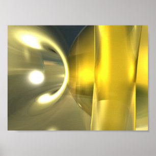 Póster Amarillo abstracto