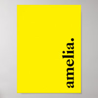 Amarillo Canario Color Sólido Nombre Elegante