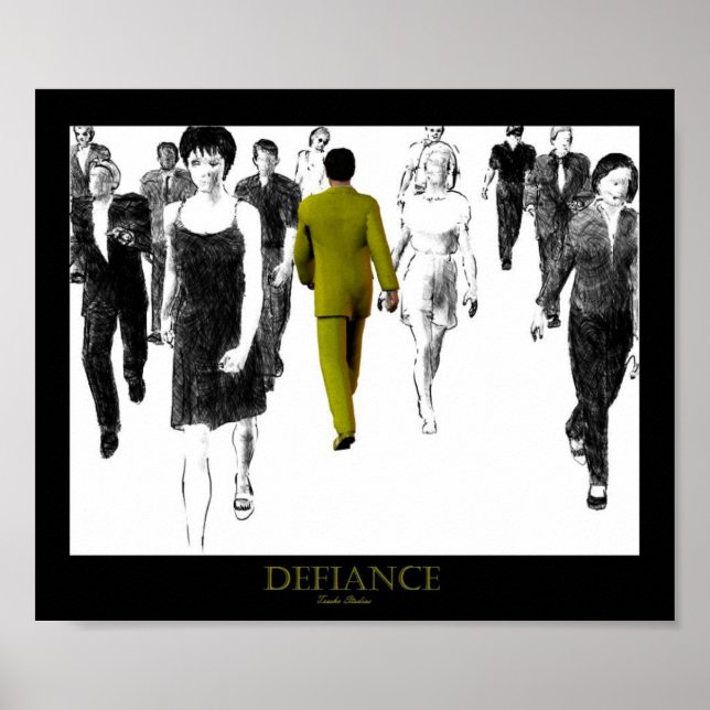 Póster Amarillo de desfiance (Frente)