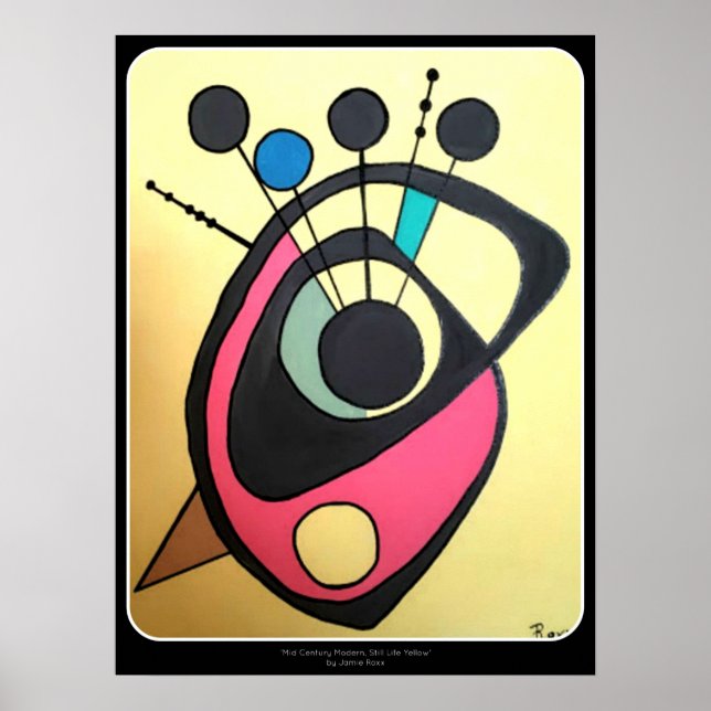 Póster 'Amarillo de la vida moderna de mediados de siglo' (Frente)