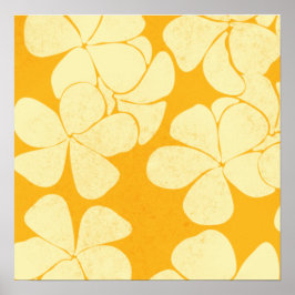 Póster Amarillo en plumeria amarilla 2
