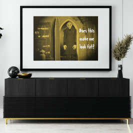 Póster Amarillo Mostaza Nosferatu Horror Vampiro Vintage