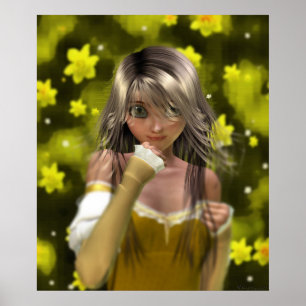 Póster Amarillo suave