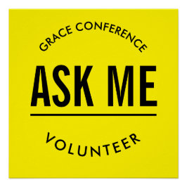 Póster Amarillo y negro me piden voluntariado