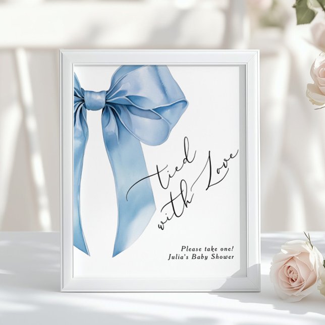 Póster Amarrado con amor Blue Bow favorece ducha de novia (Subido por el creador)