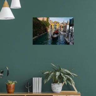 Póster Amarre Clásico de Góndola en Venecia