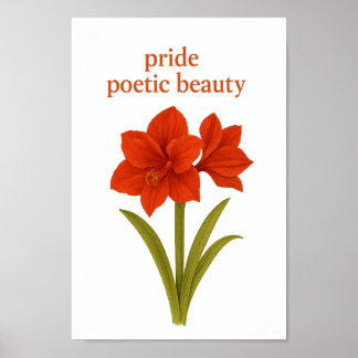 Póster Amaryllis — Orgullo, belleza poética