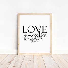 Póster Ámate a ti mismo - Motivacional boho minimalista