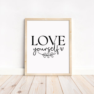 Póster Ámate a ti mismo - Motivacional boho minimalista