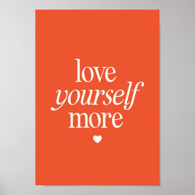 Póster Ámate Más – Tipografía de Amor Propio (Frente)
