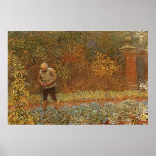 Póster Amateur (Coachman & Cabbages) por Frederick Walker