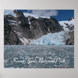 Póster Amazing Alaska Glacier Kenai Fjords Poster