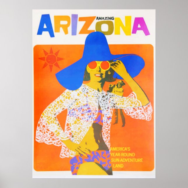 Póster Amazing Arizona Vintage Travel Poster (Frente)