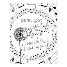 Amazing Grace Hymn Dandelion Christian