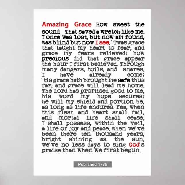 Póster Amazing Grace Poster (Frente)