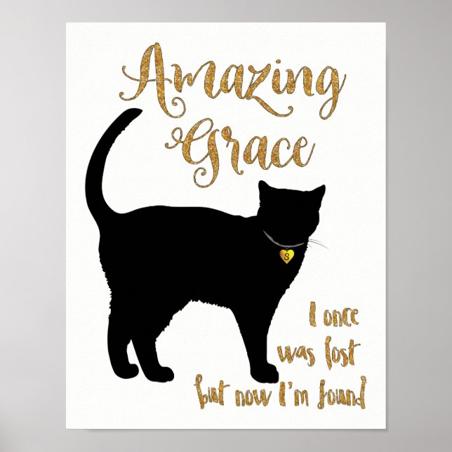 Póster Amazing Grace Rescued Cat Shorthair (Frente)