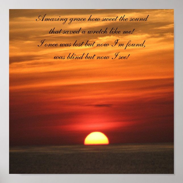 Póster Amazing Grace Sunrise (Frente)