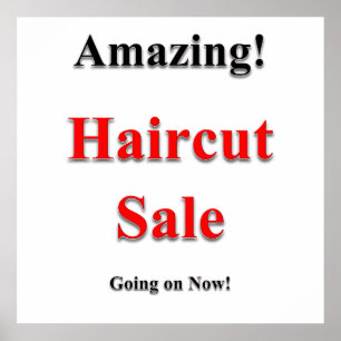 Póster Amazing Haircut Sale Poster Matte
