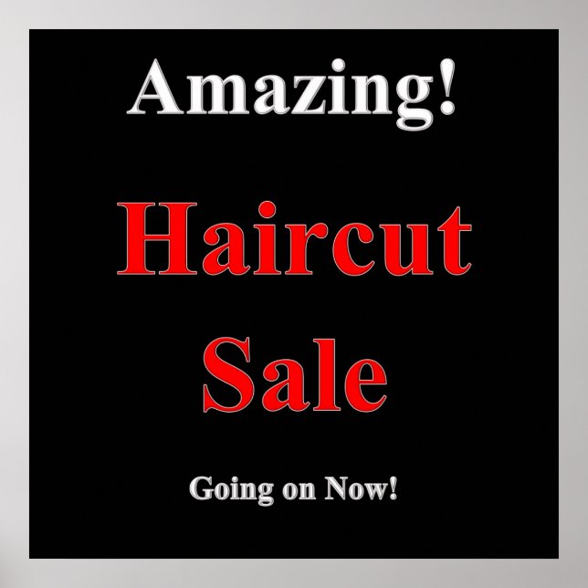 Póster Amazing Haircut Sale Poster Matte (Frente)